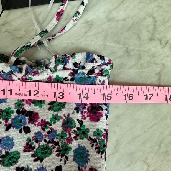 Vero Moda strappy mini dress in blue floral stretch size XS NWT - Picture 11 of 12